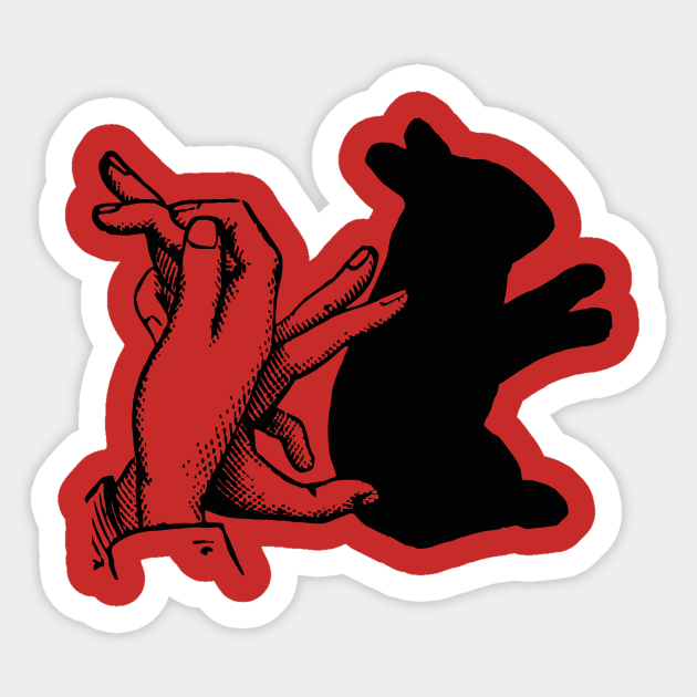 Rabbit shadow Sticker by RedLineStore